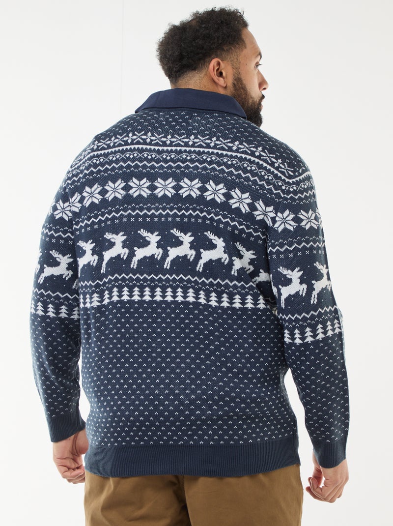 Maglione natalizio con motivo Blu - Kiabi