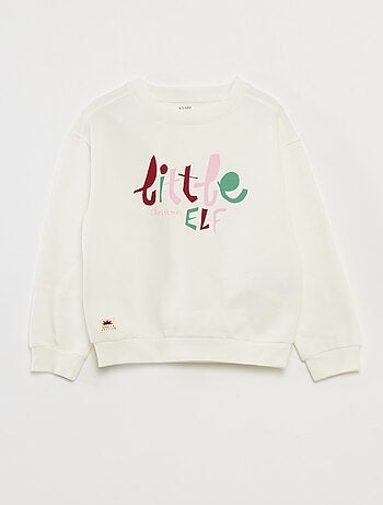 Maglione natalizio con motivo stampato in cotone