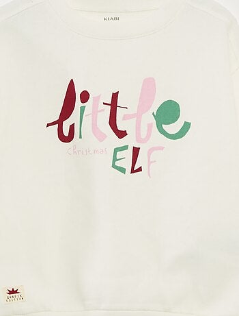 Maglione natalizio con motivo stampato in cotone