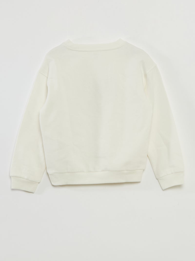 Maglione natalizio con motivo stampato in cotone Bianco - Kiabi