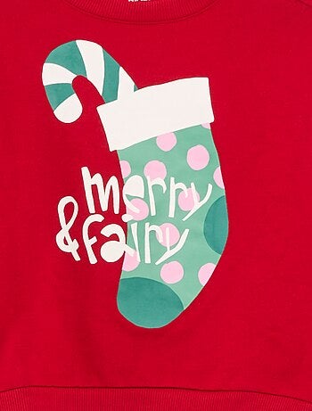 Maglione natalizio con motivo all-over in cotone