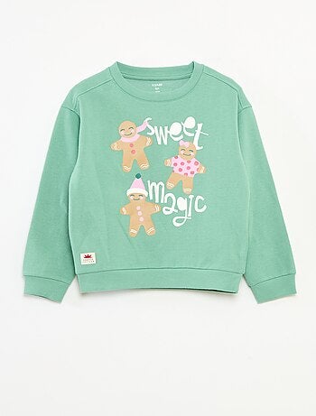 Maglione natalizio con motivo stampato in cotone