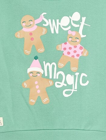 Maglione natalizio con motivo stampato in cotone