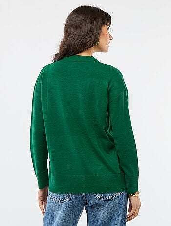 Maglione natalizio con stampa cane