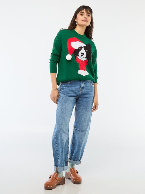 Maglione natalizio con stampa cane - Kiabi
