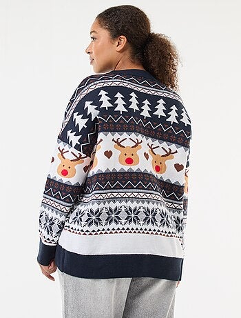 Maglione natalizio in jacquard 'renna'