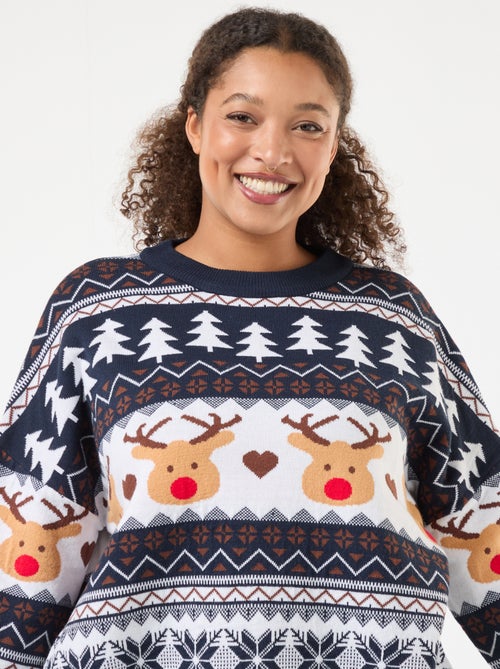 Maglione natalizio in jacquard 'renna' - Kiabi