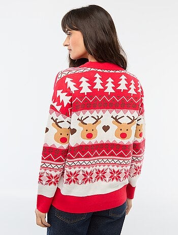Maglione natalizio in jacquard 'renna'