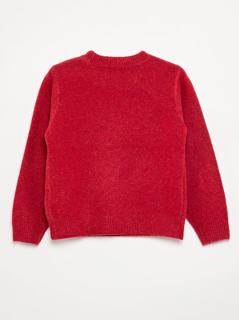 Maglione natalizio in jacquard Rosso - Kiabi