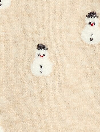 Maglione natalizio soffice con decorazioni fantasiose