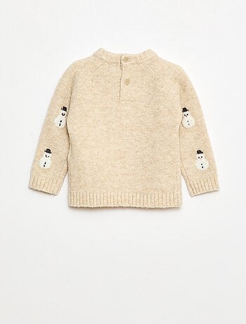 Maglione natalizio soffice con decorazioni fantasiose