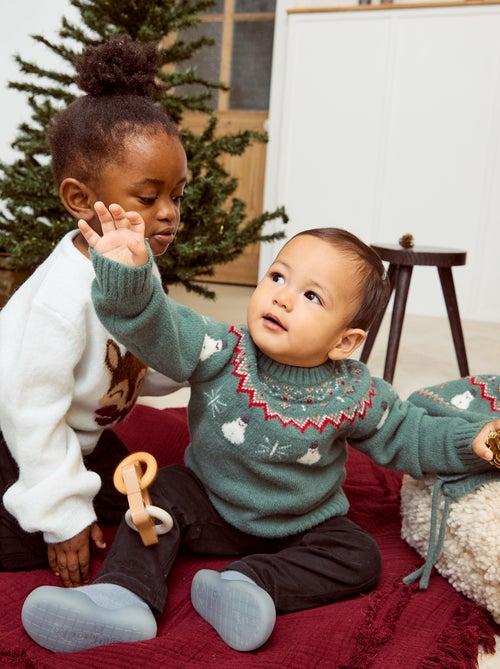 Maglione natalizio soffice con animazione fantasia - Kiabi