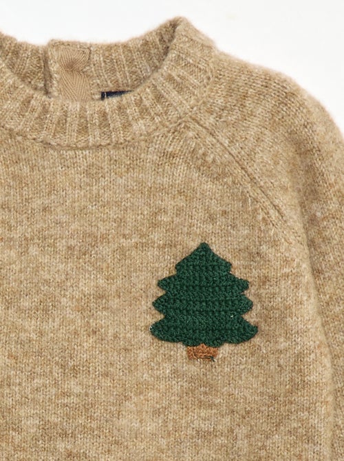 Maglione natalizio soffice con decorazioni fantasiose - Kiabi