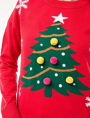 Maglione natalizio stampato albero di Natale