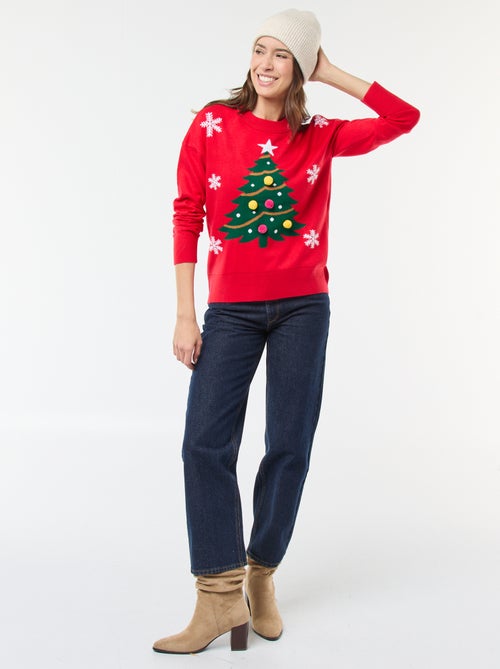 Maglione natalizio stampato albero di Natale - Kiabi