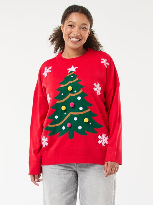 Maglione natalizio stampato con albero di Natale - Kiabi