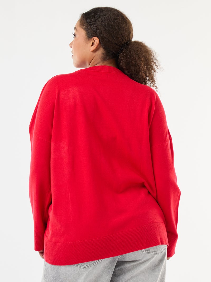 Maglione natalizio stampato con albero di Natale Rosso - Kiabi