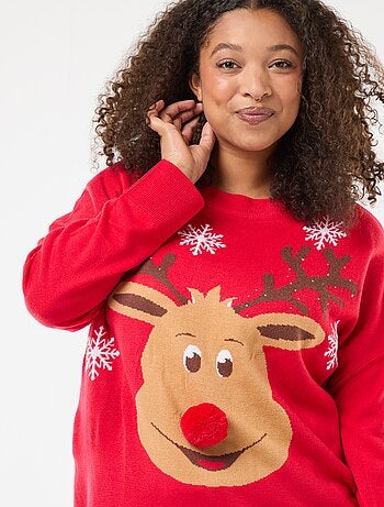 Maglione natalizio stampato 'renna'