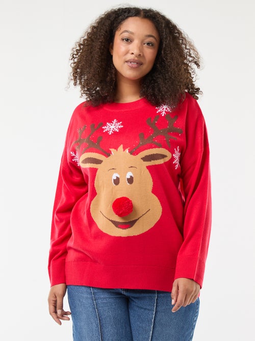 Maglione natalizio stampato 'renna' - Kiabi