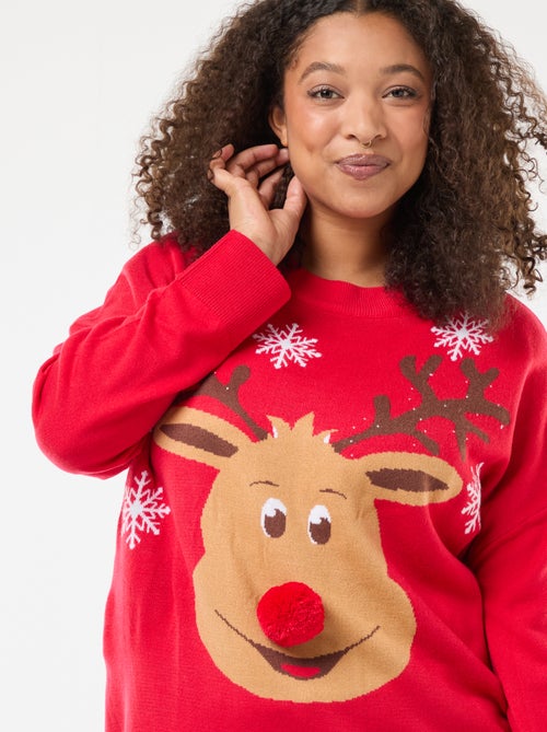 Maglione natalizio stampato 'renna' - Kiabi