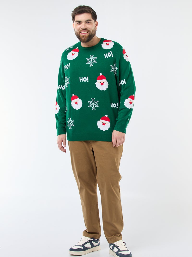 Maglione natalizio stampato Verde - Kiabi