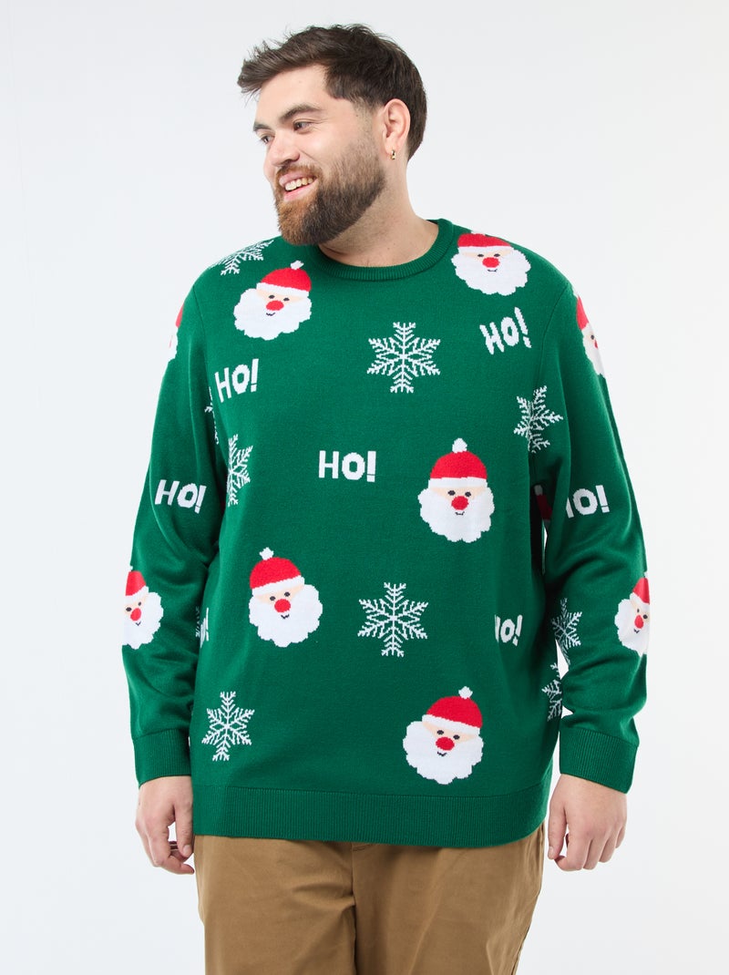 Maglione natalizio stampato Verde - Kiabi