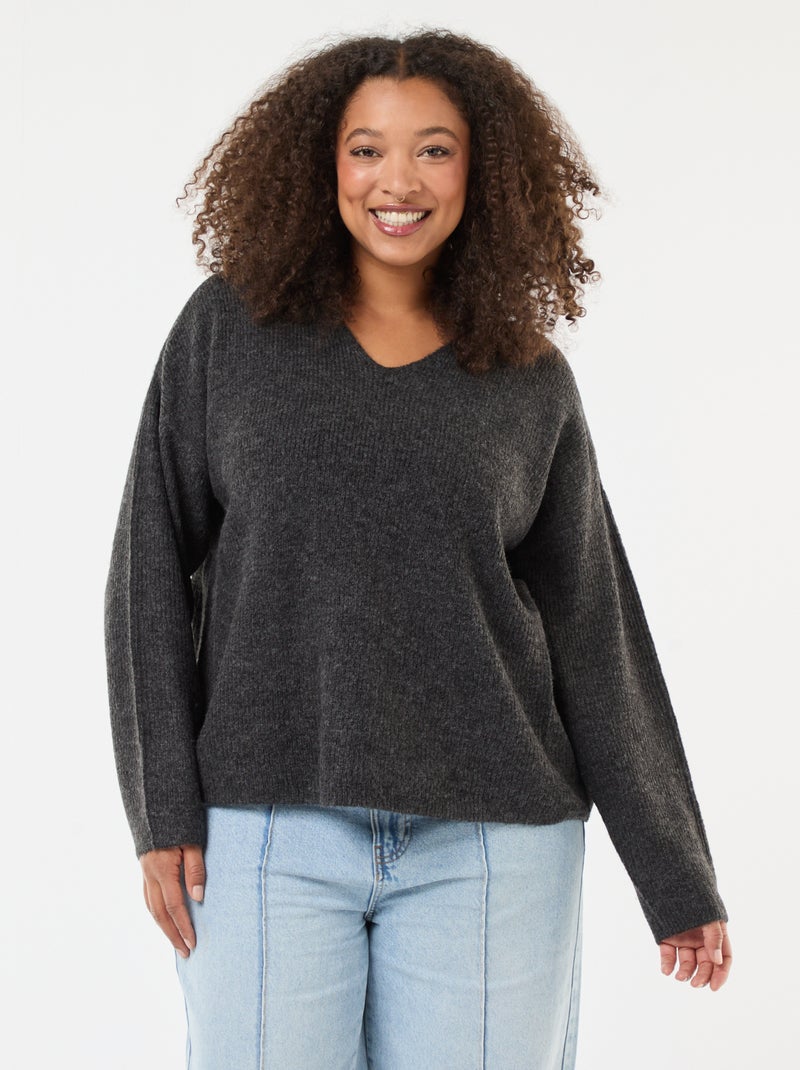 Maglione 'Only carmakoma' tinta unita Grigio - Kiabi