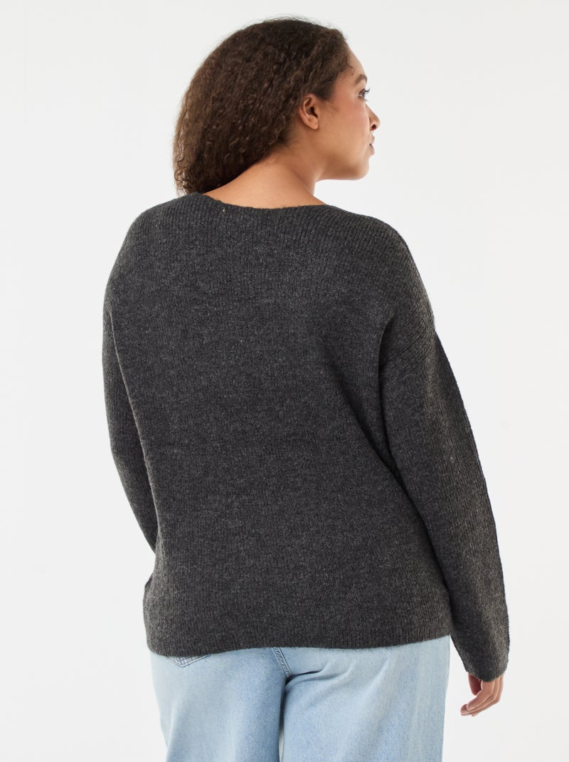 Maglione 'Only carmakoma' tinta unita Grigio - Kiabi