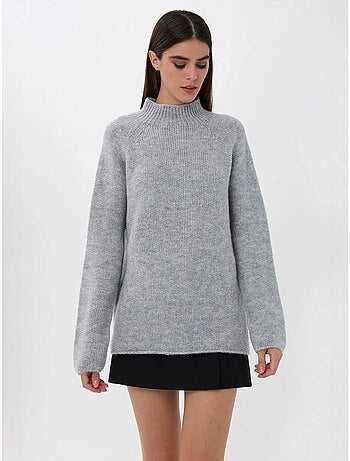 Maglione oversize a collo alto