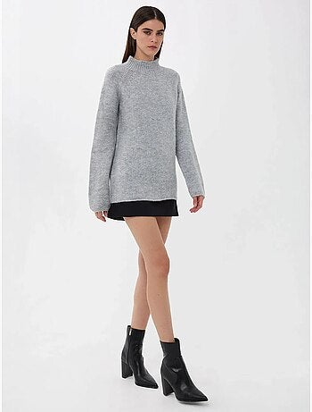 Maglione oversize a collo alto