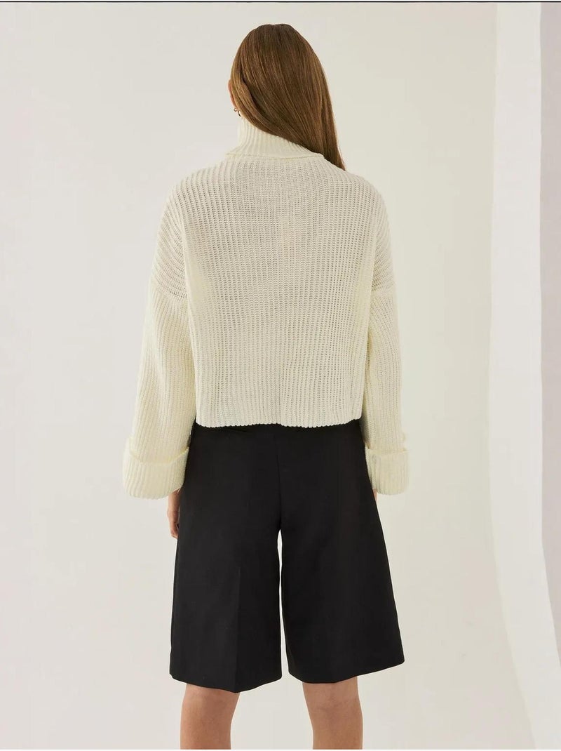 Maglione oversize a collo alto hiccup Bianco - Kiabi