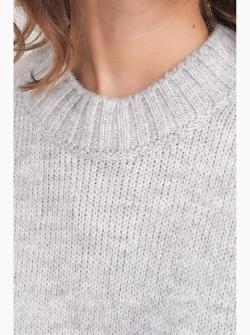 Maglione oversize a coste in maglia con girocollo mixray - Kiabi Maglione oversize a coste in maglia con girocollo mixray - Kiabi