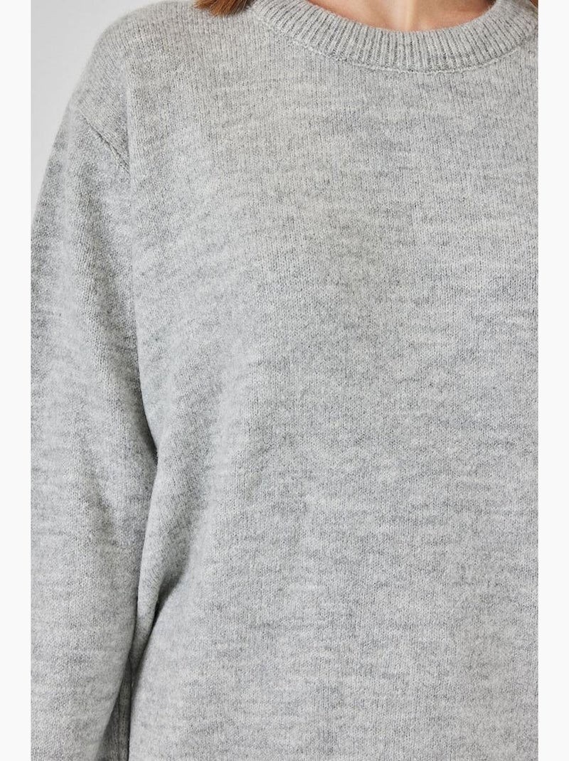 Maglione oversize a rombi con girocollo bdart Grigio chiaro - Kiabi