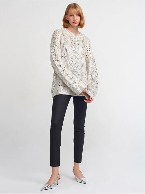 Maglione oversize a trecce con girocollo - Kiabi Maglione oversize a trecce con girocollo - Kiabi