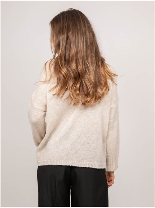 Maglione oversize con scritta e collo alto kyline - Kiabi