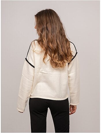 Maglione oversize con scritta ricamata "lucky me" kevisse