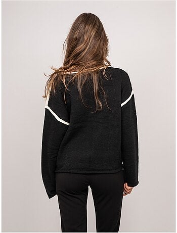 Maglione oversize con scritta ricamata "lucky me" kevisse
