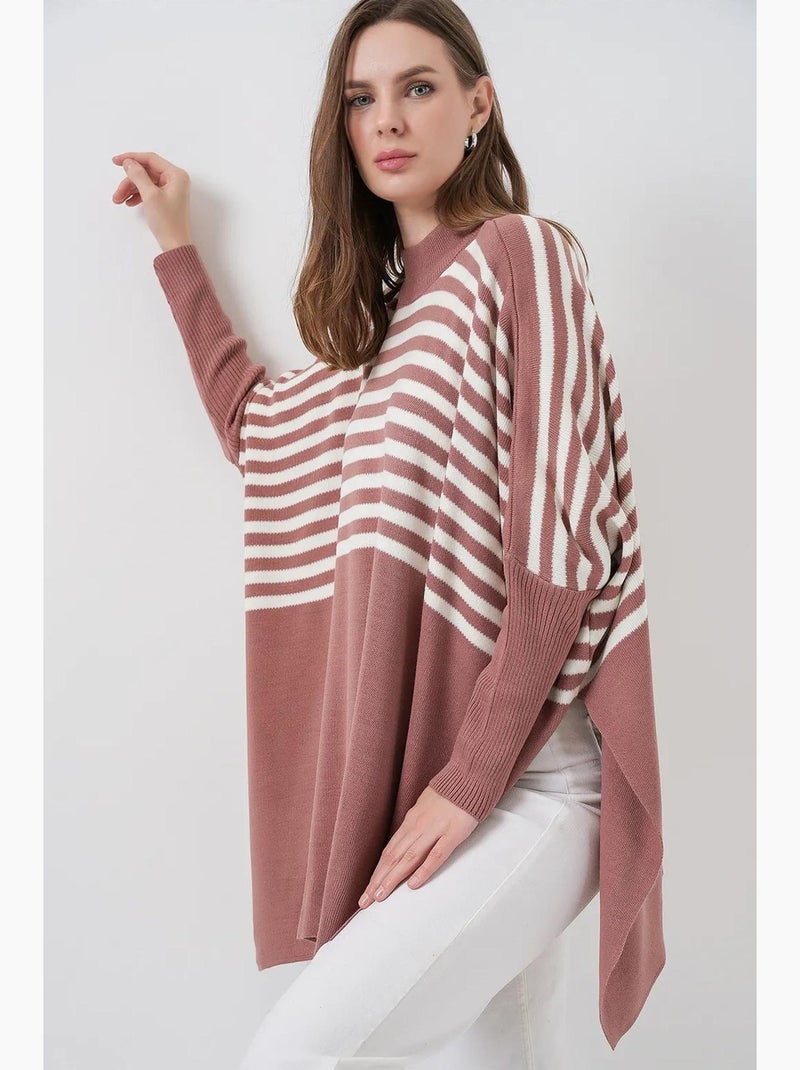 Maglione oversize in acrilico con girocollo bdart Rosa antico - Kiabi