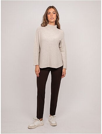 Maglione oversize in maglia a collo alto kaleta