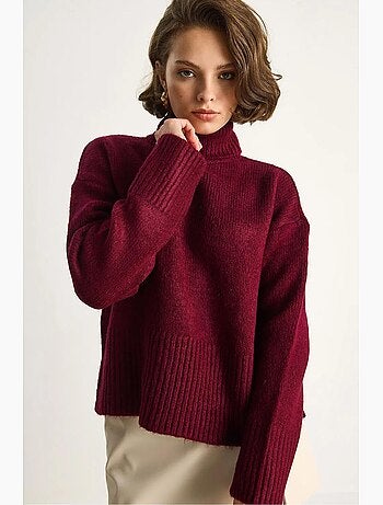 Maglione oversize in maglia a collo alto lucci