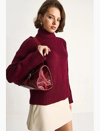 Maglione oversize in maglia a collo alto lucci