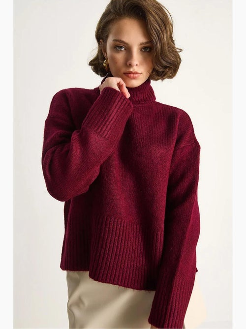 Maglione oversize in maglia a collo alto lucci - Kiabi