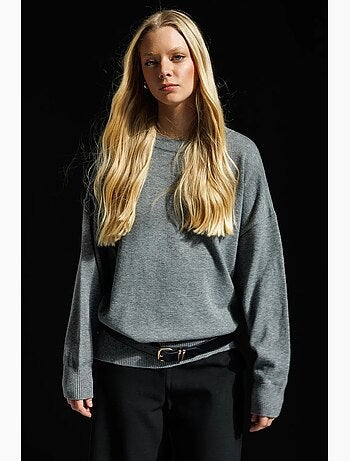 Maglione oversize in maglia a coste mixray