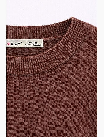Maglione oversize in maglia a coste mixray