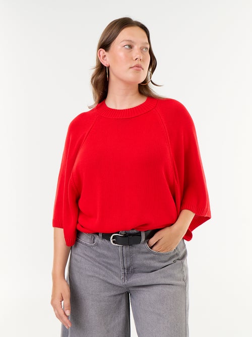 Maglione oversize in maglia a maniche corte - Kiabi