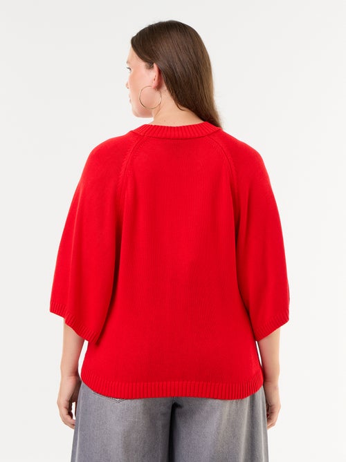 Maglione oversize in maglia a maniche corte - Kiabi