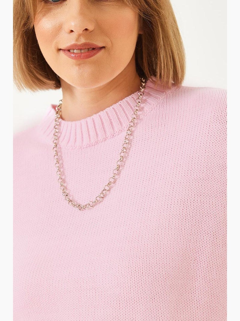 Maglione oversize in maglia basic lucci Rosa chiaro - Kiabi
