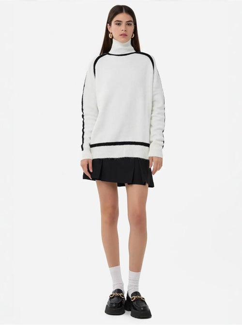 Maglione oversize in maglia con dettagli a contrasto - Kiabi Maglione oversize in maglia con dettagli a contrasto - Kiabi
