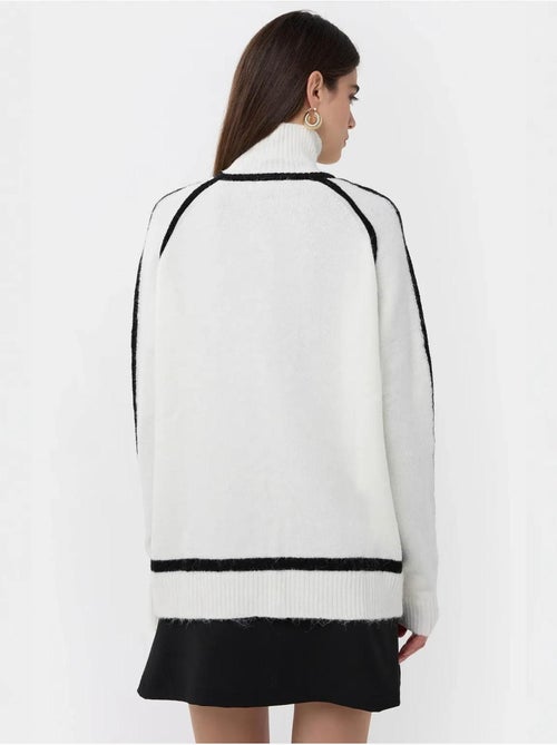 Maglione oversize in maglia con dettagli a contrasto hiccup - Kiabi
