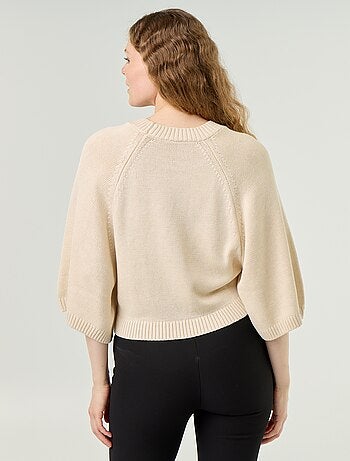 Maglione oversize in maglia con giromanica scesi